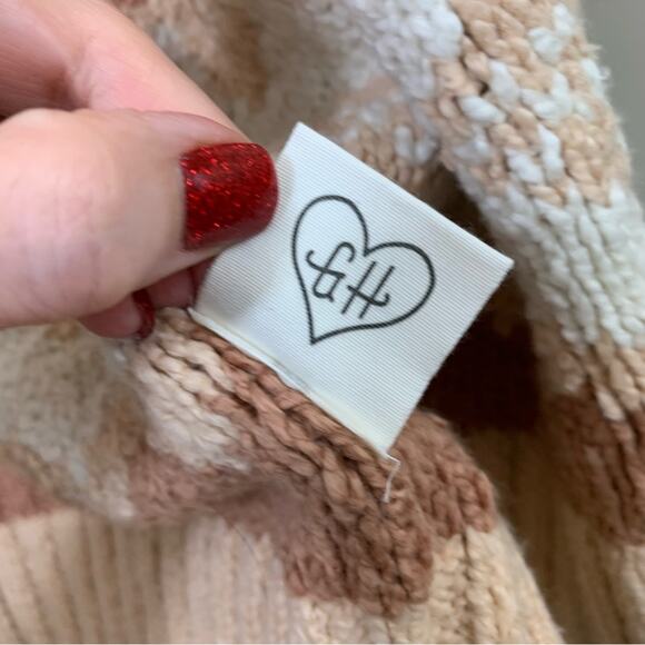 Good Hart by Matilda Jane Duval Knit Tan/Cream Open Cardigan - Picture 7 of 10